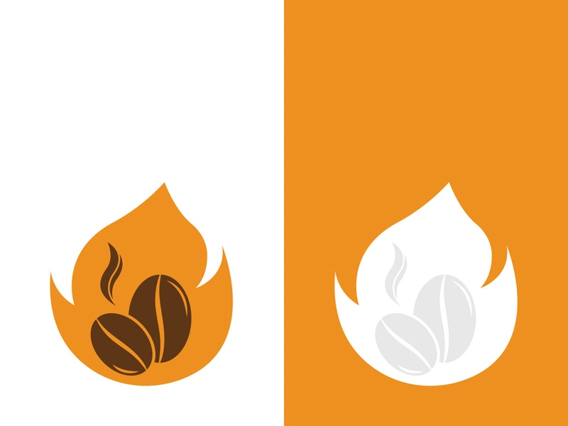 Coffee bean icon vector illustration template