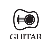 Guitar logo design icon and symbol vector inspiration