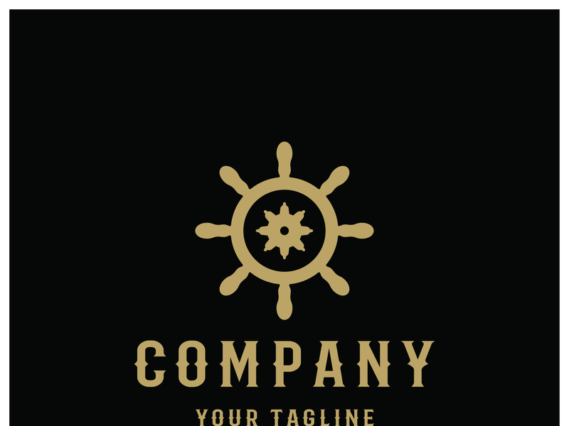 The cruise logo,ship steering logo, boat, yacht, rope, maritime, anchor. Logo for business, sailor, sailing, tourism