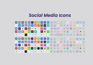 Popular social media logo icons