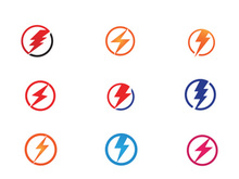 Strom Thunderbolt Template vector icon illustration design