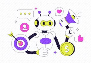 10 AI Marketing Vector Illustration
