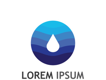 Modern colorful water drop logo design. preview picture