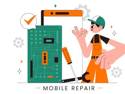 10 Mobile Repair Service Illustration