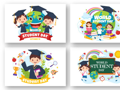 12 World Students Day Illustration