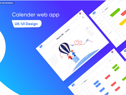 Calender Web App UX/UI Design