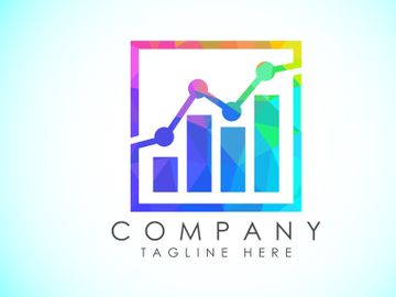 Imagen de vista previa de Plantilla de diseño vectorial de logo de finanzas y contabilidad en estilo low poly, logo de finanzas empresariales