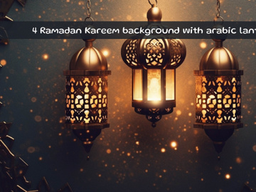 Ramadan Kareem background with arabic lantern preview picture