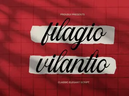 Filagio Vilantio | Classic Elegant Script preview picture