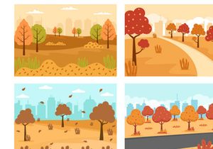 22 Autumn Background Landing Page Illustration