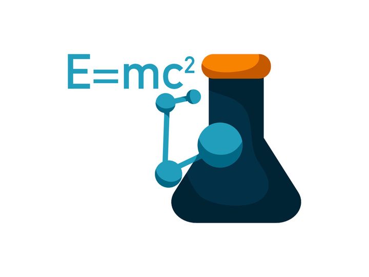 Physics Relativity Flat illustration