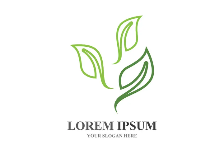 Eco leaf green tree logo template