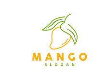 Mango Logo, Fruit Design Simple Minimalist Style