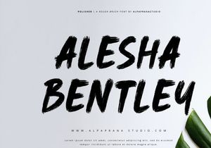 Polisher - Rough Brush Font