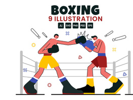 9 Professional Boxing Design Illustration preview picture