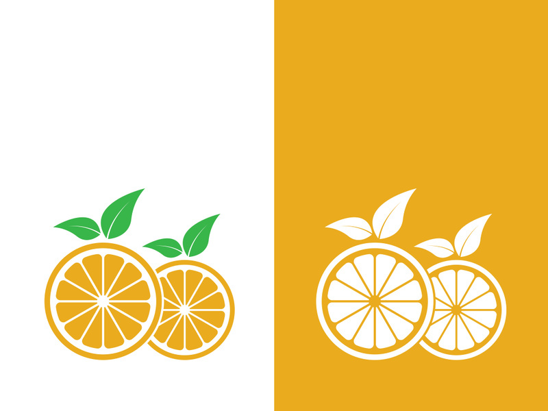 Orange logo design vector icon illustration design