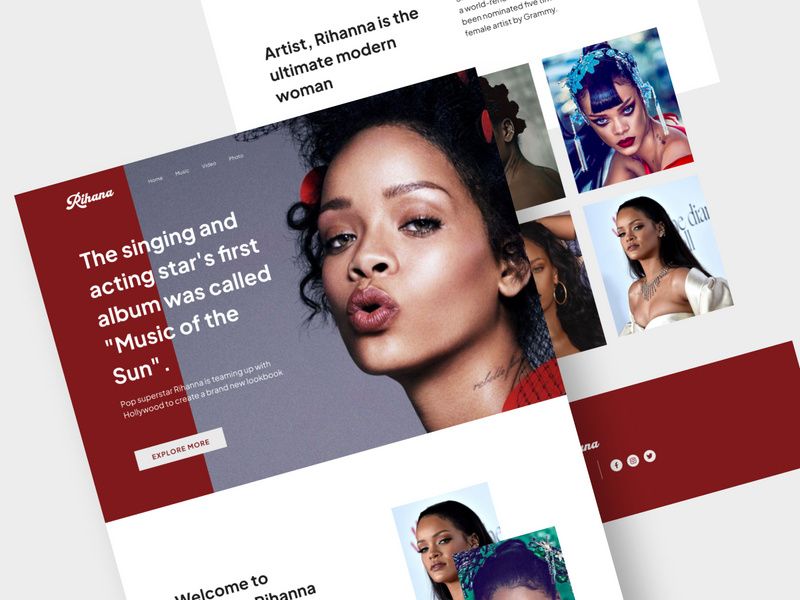 Artist Rihanna Landin Page