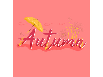 Autumn banner flat vector template preview picture