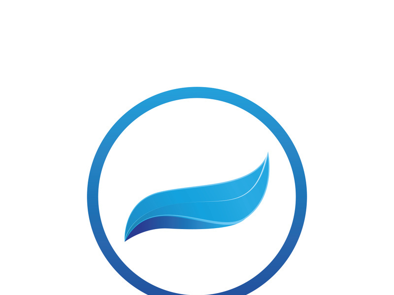 Ocean water wave wave logo design.