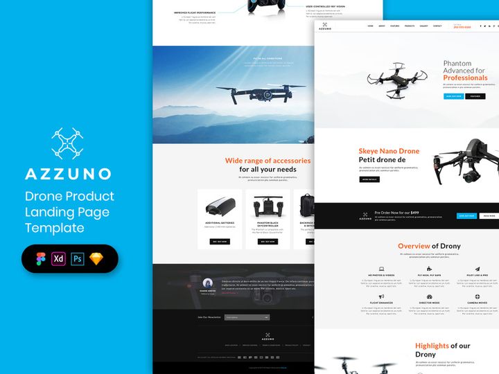 Drone Product Landing Page Template