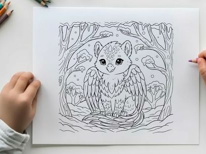 Cute angel cat with wings vector illustration fantasy art