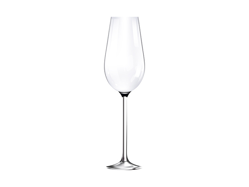 Wineglass for alcohol realistic vector illustration