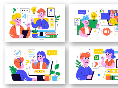 10 Remote Job Interview Illustration
