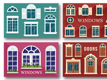 10 Doors and Windows Illustration