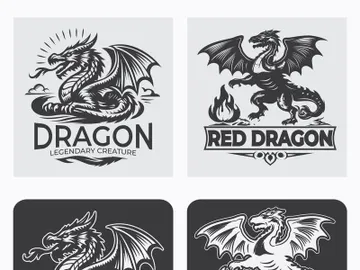 Dragon vintage logo preview picture