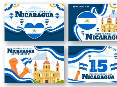 12 Nicaragua Independence Day Illustration