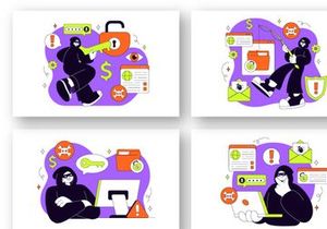 10 Hacker Digital Crime Illustration