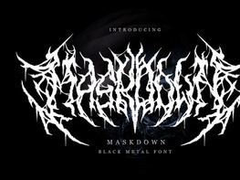 Maskdown – Black Metal Font preview picture