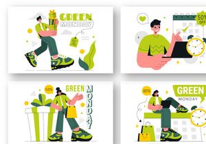 9 Green Monday Sale Illustration
