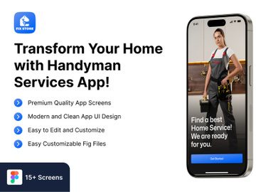 Handyman Services Provider App UI Kit preview picture