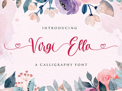 Virgi Ella - Lovely Calligraphy Font