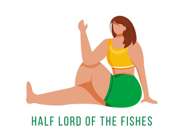 Half lord of fishes flat vector illustration preview picture