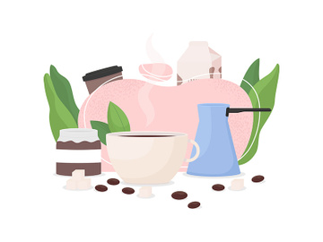 Coffee shop flat concept vector illustration preview picture