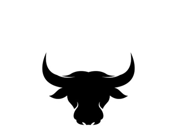 Retro vintage bull head horns logo design. preview picture