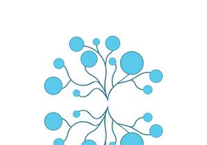 Neuron logo icon design template flat vector