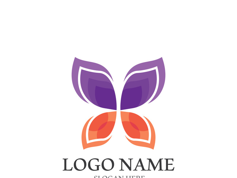Butterfly logo icon vector design illustration