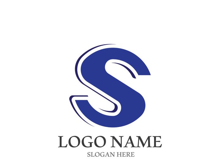 S letter creative icon logo design elegant vector illustration
