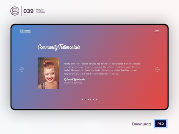 Testimonials | Daily UI challenge - Day 039/100 preview picture