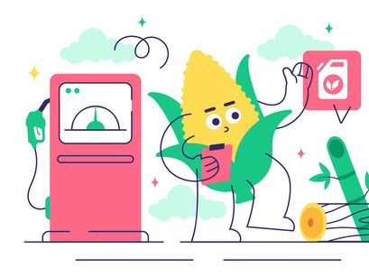 10 Renewable Biofuel Illustration