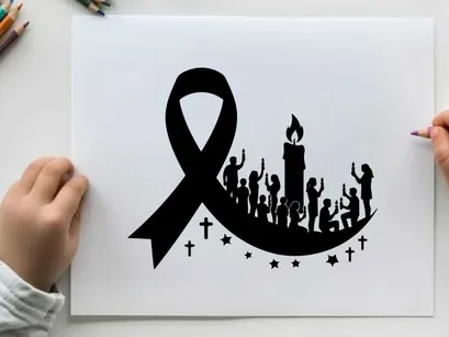 ilustración vectorial de vela de cinta de conciencia y vigilia