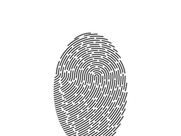 Digital fingerprint vector illustration logo icon preview picture