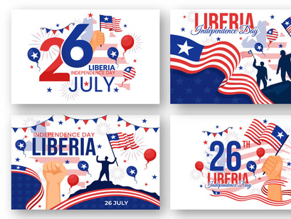 12 Liberia Independence Day Illustration