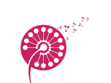 Dandelion flower logo vector