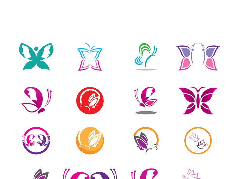 Butterfly logo icon vector design illustration