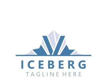 Iceberg Logo Design,simple ice mountain landscape Template vector Illustration preview picture