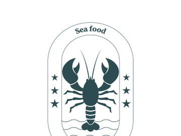Vintage lobster logo preview picture